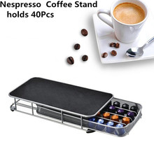 Nespresso Drawer Storage 40 Nespresso Capsules Coffee Pod Holder Stand Kitchen Metal Shelves Organization Drawer Free Shipping 2024 - buy cheap