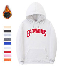 New Streetwear Backwoods Hoodies Sweatshirt black white Fashion autumn winter mens hoodies screw thread cuff hoodie pullover 2024 - buy cheap