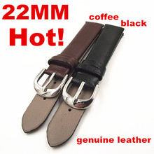 Wholesale 10PCS/lot High quality 22MM genuine leather band Watch band watch straps waterproof watch strap black ,brown- WBB89 2024 - buy cheap