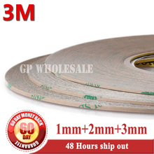 Mix 3 Rolls (1mm/2mm/3mm) wide 3M Clear Adhesive Tape for iphone ipad Samsung HTC Phone Touch Screen LCD Panel 300LSE Waterproof 2024 - buy cheap