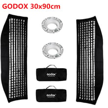 Godox-Softbox de 30x120cm con tira de rejilla de panal, Bowens, montaje para Godox DE300, SK400II, DE400, luz de Flash estroboscópica para estudio fotográfico, 2 uds. 2024 - compra barato