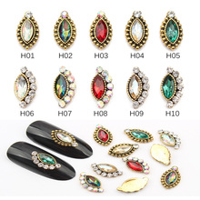 Horse eye Style Designs 3d DIY Charm Gem Rhinestone Nail Art Jewelry Rainbow Women Nail Decorations Manicure Tools 2024 - buy cheap