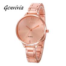 GENVIVIA Top 2019 Luxury Women Fashion Quartz Watch Date Clock Female Sports Watches Casual Gold Wristwatch relogio feminino 2024 - buy cheap