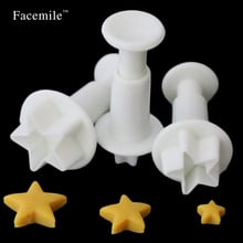 3 unids/set estrella émbolo cortadores FONDANT decoración de pasteles glaseado galleta herramientas molde 01090 regalo 2024 - compra barato