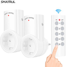 SMATRUL 433mhz smart Wireless 2 Socket 1 Remote Control wall Electrical EU UK Plug home Outlet Switch 220v 230v 10A LED Lights 2024 - buy cheap