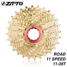 ZTTO Road Bike 11 Speed Gold Freewheel Cassette Sprocket 11-28T Cycling Bicycle Parts RATIOS 11-12-13-14-15- 17-19-21-23-25-28T 2024 - buy cheap