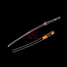 clay tempered japanese samurai katana UNOKUBI-ZUKURI pine tree tsuba blade sharp sword 2024 - buy cheap