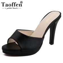 TAOFFEN high heels sandals vogue women sandals beautiful ladies slippers summer shoes gladiator heels footwear size 34-39 WA0208 2024 - buy cheap