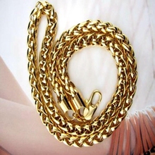 Collar de oro amarillo para hombre, cadena de 60cm (24 pulgadas), joyería 2024 - compra barato