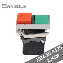 Push Button Switch Mechanical Equipment 380V XB4-BL8425 Red-green Double-key Control Manual Reset Square Button Opening 22MM 2024 - buy cheap