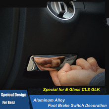 Aluminum AMG Styling Car foot brake switch sticker For Mercedes-Benz  E Glass GLK CLS E180L E200L  E260L E300L E320L 400 2024 - buy cheap