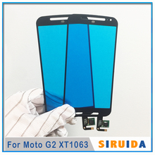 Tela de toque para motorola, moto g (2nd gen) g2 xt1063 xt1068 1064 1069 1072 1078, substituição de lentes de vidro frontal externa 2024 - compre barato