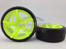 Neumáticos de turismo prepegados, 4 Uds., 1/10, con borde de rueda StarNG (Material verde), 3mm de compensación, se adapta a neumático 1/10 para turismo 1/10 2024 - compra barato