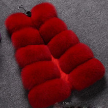Новое поступление 2020 зимний теплый модный женский жилет из искусственного меха пальто из искусственного меха Лисий меховой жилет Colete Feminino размера плюс 4XL 2024 - купить недорого