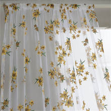 1PC Stylish Floral 1xSheer Tap Top Curtain Window Living Room Drapes Curtains Panel 2m X 1m(L X W) 2024 - buy cheap