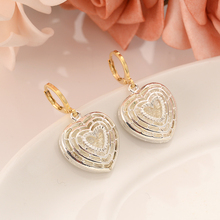 Gold Heart drop Earrings Women/Girl,Love Trendy  fashion Jewelry wedding bridal party  kids children best gift 2024 - buy cheap