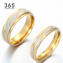 Luxury Jewelry Gold Friendship Korean Stainless Steel Love Rings Engagement Lovers His and Hers Promise Ring for Men Women 2024 - купить недорого