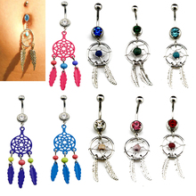 1pcs 316l stainless steel Dream Catcher Navel Belly Button Rings  Piercing Body Jewelry 2024 - buy cheap