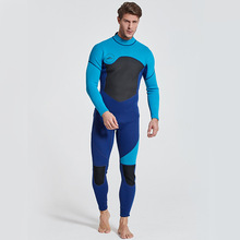 Sbart Wetsuit Men's 3mm Full Surfing Suit Scuba Diving Snorkeling Swimming Surfing Boading Jumpsuit Wet Suit Back Zipper Blue 2024 - buy cheap