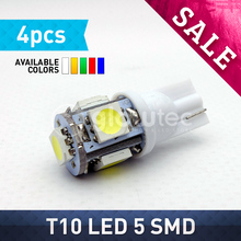 4pcs T10 5SMD 5050 LED 12V Car LED Light 5050 can bus led BULB LIGHT T10 W5W 194 5 SMD WHITE RED BLUE GREEN GLOWTEC 2024 - buy cheap