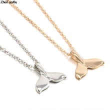 New Design Animal Fashion Women Necklace Whale Tail Fish Nautical Charm Mermaid Tails Necklaces Jewelry Free Shipping 2024 - buy cheap