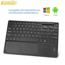 Kemile-panel táctil de teclado inalámbrico Bluetooth ultrafino, pegatinas para sistema Android Windows, español, ruso, árabe, hebreo 2024 - compra barato