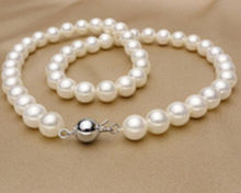 Nobre feminino presente jóias fecho natural 8-8.5mm branco do mar do sul akoya pérola colar 17 "aaa + cz luxo menina 2024 - compre barato
