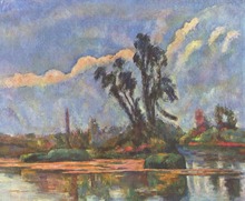 Reproducción de pintura al óleo sobre lienzo de lino, bank-of-the-oise-1888 por Paul Cezanne ,100% hecha a mano, calidad de museo, Envío Gratis por dhl 2024 - compra barato