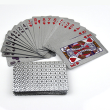 Покер из серебряной фольги, креативные модели, водостойкие цветные пластиковые покерные любимые игральные карты, золото 2024 - купить недорого