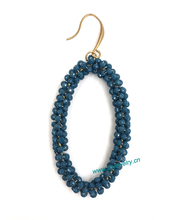 wholesale handmade Ethnic jewellery crystal beaded Drop earrings summer style blue  color nickel free earrings 2024 - buy cheap