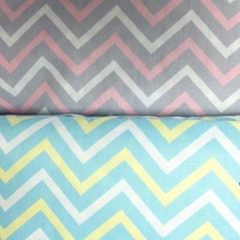 100% cotton geometric colorful grey blue zigzag twill cloth DIY for kids patchwork sheet dress home decor cushion fabrics 2024 - buy cheap