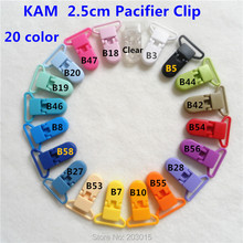 (20 color mixed) DHL 300pcs Hot D shape 2.5CM 1'' Plastic Baby Pacifier Soother Dummy Adaptor Chain Holder Clips for 25mm ribbon 2024 - buy cheap