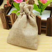 50pcs/lot 10x14cm handmade jute bags drawstring pouch candy gift bag for storage wedding christmas jewelry packaging Bags 2024 - buy cheap