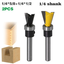 1/2pc 1/4" Shank  Woodworking Tenon Cutter Tools 5/8" x 14 Degree Dovetail Router Bit 2024 - buy cheap