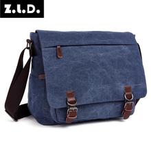 Z. l. d. grande capacidade bolsa de ombro lazer diagonal saco de lona simples moda negócios bolsa para portátil adolescente estudante saco de escola 2024 - compre barato