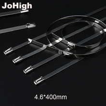 JoHigh 100pcs 4.6mmx400mm Swlf-locking Reusable Cable Tie 2024 - buy cheap