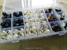 Caja/juego de perlas de plástico ABS acrílico, cuentas de joyería cuentas sueltas, protección ambiental y reflejos, 14mm-18mm, 212 Uds. 2024 - compra barato