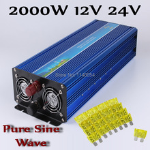 2000W Off Grid Inverter DC12V 24V to AC110V/220V, 100% Pure Sine Wave Output Solar Wind Power  Inverter 2000W 12V 24V 2024 - buy cheap