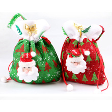 Креативные рождественские новогодние конфеты сумки подвесной Рождественский подарок сумки Санта Клаус Снеговик Лось конфеты сумки Рождественский Декор 2024 - купить недорого