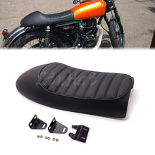 Черное винтажное сиденье Hump Cafe Racer для Honda CB200 CB350 CB400 CB500 CB550 CB750 2024 - купить недорого