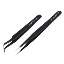 2pcs Anti-Acid Steel Curved Straight Eyebrow Tweezers Makeup Eyelash False Eyelashes Extension Eye Lash Styling Tools 2024 - buy cheap