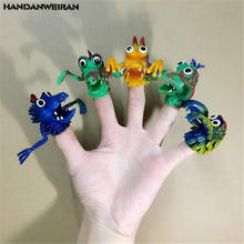 5PCS Children Fingers Simulation Monster Animal Silicone Puppet Toys Funny Telling Story Finger Puppets Kids Favor Dolls Toy 4CM 2024 - buy cheap