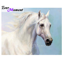 Картина Ever Moment, ручная работа, лошадь, полностью квадратная дрель, 5D, сделай сам, картина, стразы, алмазная вышивка, вышивка крестом, ASF1561 2024 - купить недорого