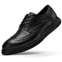 Sapatos masculinos de couro legítimo, calçados baixos em estilo britânico para homens, sapatos casuais plus size 38-46, novo, 2018 2024 - compre barato