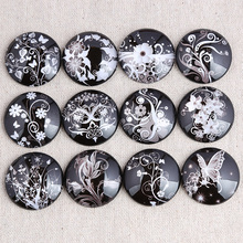 onwear Mix white flower photo round glass cabochon 12mm 14mm 18mm 20mm 25mm 30mm diy flat back handmade jewelry findings 2024 - buy cheap