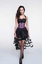 Women Sexy Burlesque Overbust Corset Bustier Top With Mini TuTu Skirt Halloween Fancy Dresses Costume Sexy Gothic Corsets Dress 2024 - buy cheap