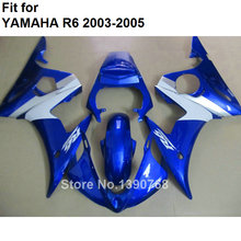 Carenado de plástico ABS para Yamaha YZFR6, piezas de carenado azul y blanco para carrocería YZF R6 03 04 05 BC42, 2003, 2004, 2005 2024 - compra barato