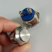 Interruptor de botón momentáneo de acero inoxidable de cabeza plana de 16mm, 19mm, 22mm, montaje empotrado, SPST 2024 - compra barato