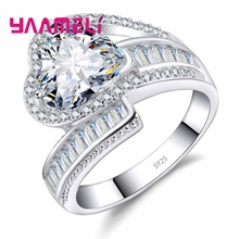 Brand Sweet Romantic Style Open Ring Love Shape 925 Sterling Silver Valentine Souvenirs Appointment Wedding For Women 2024 - buy cheap