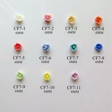 CF7-Flor de cerámica hecha a mano para decoración de uñas, 30 Uds., forma de flor de sol, 6mm 2024 - compra barato